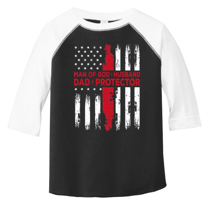 Jesus God Religious Man Of God Husband Dad Protector Toddler Fine Jersey T-Shirt