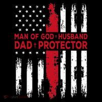 Jesus God Religious Man Of God Husband Dad Protector Kids T-Shirt