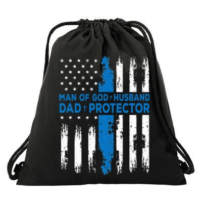 Jesus God Religious Man Of God Husband Dad Protector Drawstring Bag