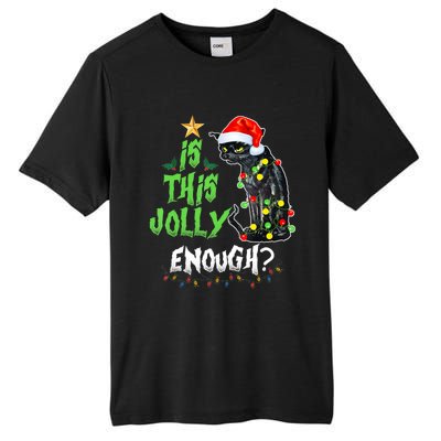 Jolly Grumpy Santa Cat Funny Christmas Cat Lover Funny Gift Great Gift Tall Fusion ChromaSoft Performance T-Shirt