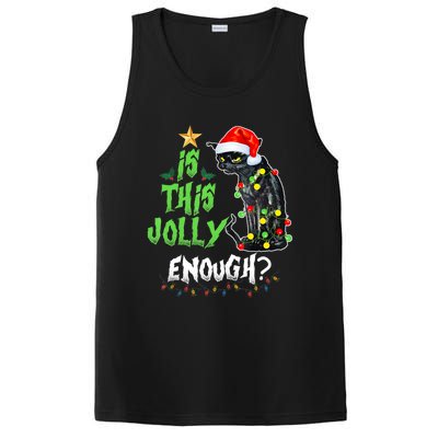 Jolly Grumpy Santa Cat Funny Christmas Cat Lover Funny Gift Great Gift PosiCharge Competitor Tank