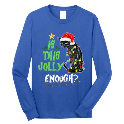 Jolly Grumpy Santa Cat Funny Christmas Cat Lover Funny Gift Great Gift Long Sleeve Shirt