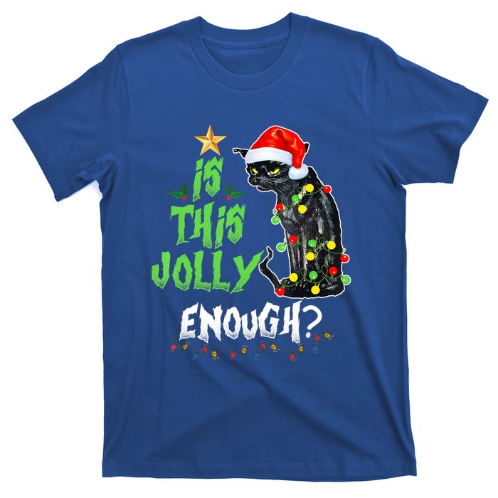 Jolly Grumpy Santa Cat Funny Christmas Cat Lover Funny Gift Great Gift T-Shirt