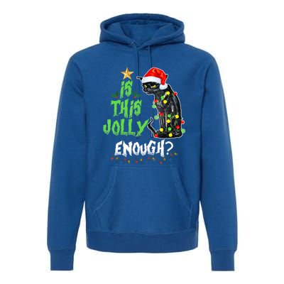 Jolly Grumpy Santa Cat Funny Christmas Cat Lover Funny Gift Great Gift Premium Hoodie