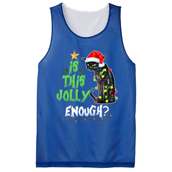 Jolly Grumpy Santa Cat Funny Christmas Cat Lover Funny Gift Great Gift Mesh Reversible Basketball Jersey Tank