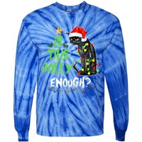 Jolly Grumpy Santa Cat Funny Christmas Cat Lover Funny Gift Great Gift Tie-Dye Long Sleeve Shirt