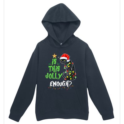 Jolly Grumpy Santa Cat Funny Christmas Cat Lover Funny Gift Great Gift Urban Pullover Hoodie