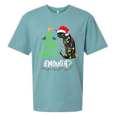 Jolly Grumpy Santa Cat Funny Christmas Cat Lover Funny Gift Great Gift Sueded Cloud Jersey T-Shirt