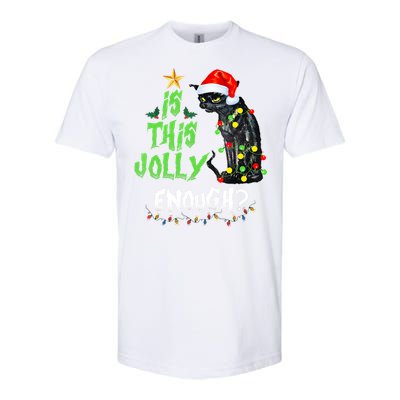 Jolly Grumpy Santa Cat Funny Christmas Cat Lover Funny Gift Great Gift Softstyle CVC T-Shirt