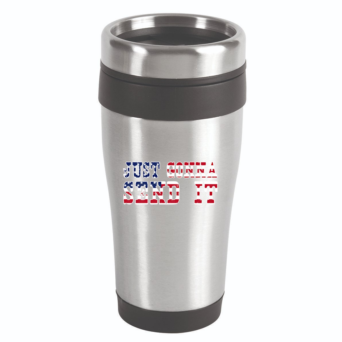Just Gonna Send It Vintage American Flag Patriotic Gift 16oz Travel Tumbler