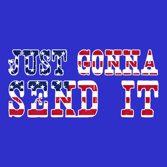Just Gonna Send It Vintage American Flag Patriotic Gift Long Sleeve Shirt
