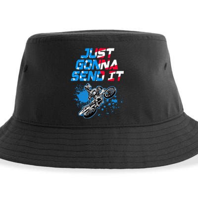 Just Gonna Send It Motocross Dirt Bike Sustainable Bucket Hat