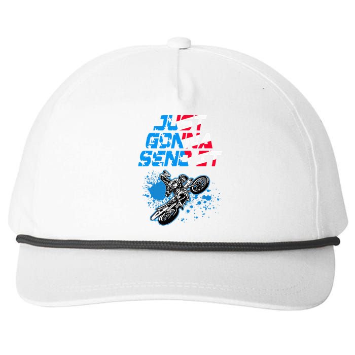 Just Gonna Send It Motocross Dirt Bike Snapback Five-Panel Rope Hat