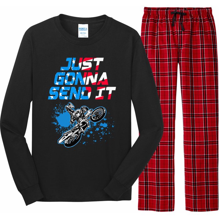 Just Gonna Send It Motocross Dirt Bike Long Sleeve Pajama Set