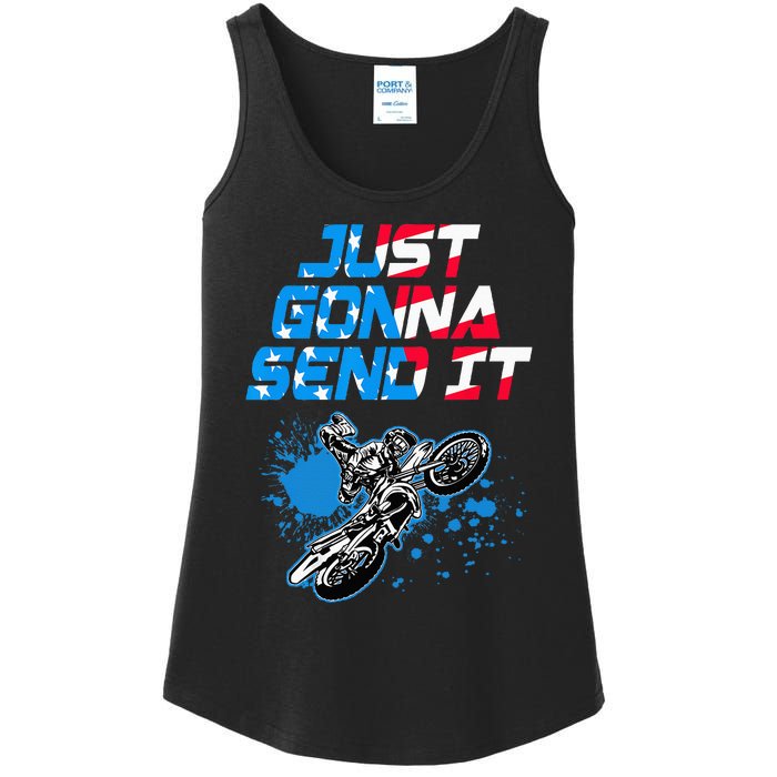 Just Gonna Send It Motocross Dirt Bike Ladies Essential Tank