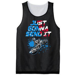 Just Gonna Send It Motocross Dirt Bike Mesh Reversible Basketball Jersey Tank