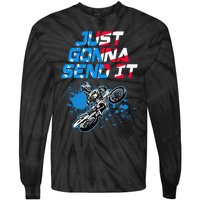 Just Gonna Send It Motocross Dirt Bike Tie-Dye Long Sleeve Shirt