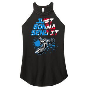 Just Gonna Send It Motocross Dirt Bike Women's Perfect Tri Rocker Tank