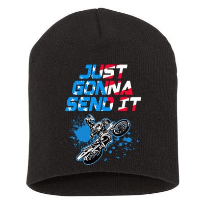 Just Gonna Send It Motocross Dirt Bike Short Acrylic Beanie