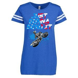 Just Gonna Send It Motocross Dirt Bike Enza Ladies Jersey Football T-Shirt