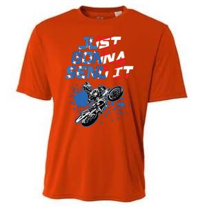 Just Gonna Send It Motocross Shirts Dirt Bike Tee Cooling Performance Crew T-Shirt