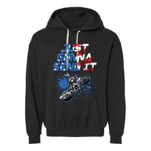 Just Gonna Send It Motocross Shirts Dirt Bike Tee Garment-Dyed Fleece Hoodie