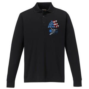 Just Gonna Send It Motocross Shirts Dirt Bike Tee Performance Long Sleeve Polo