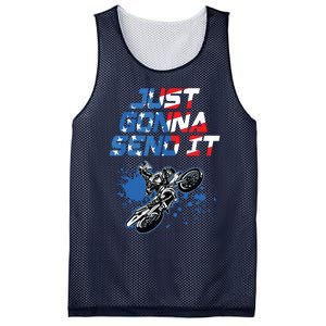 Just Gonna Send It Motocross Shirts Dirt Bike Tee Mesh Reversible Basketball Jersey Tank