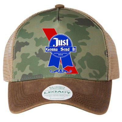 Just Gonna Send It Nother Day Nother Beer Blue Ribbon Legacy Tie Dye Trucker Hat