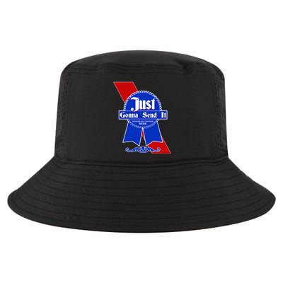 Just Gonna Send It Nother Day Nother Beer Blue Ribbon Cool Comfort Performance Bucket Hat