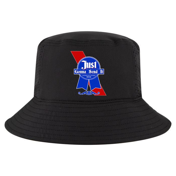 Just Gonna Send It Nother Day Nother Beer Blue Ribbon Cool Comfort Performance Bucket Hat