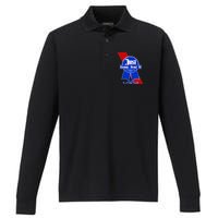 Just Gonna Send It Nother Day Nother Beer Blue Ribbon Performance Long Sleeve Polo