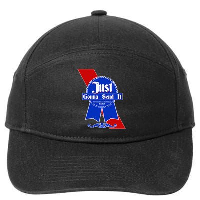 Just Gonna Send It Nother Day Nother Beer Blue Ribbon 7-Panel Snapback Hat