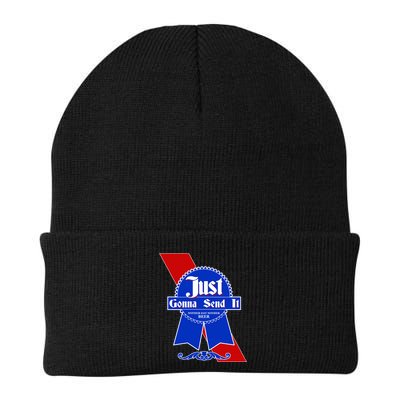 Just Gonna Send It Nother Day Nother Beer Blue Ribbon Beanie