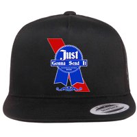 Just Gonna Send It Nother Day Nother Beer Blue Ribbon Flatbill Hat