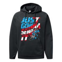 Just Gonna Send It Dirt Bike Mx Biker Rider Motocross Performance Fleece Hoodie