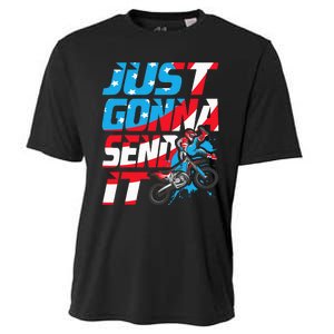 Just Gonna Send It Dirt Bike Mx Biker Rider Motocross Cooling Performance Crew T-Shirt