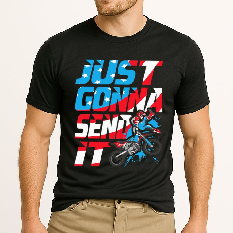 Just Gonna Send It Dirt Bike Mx Biker Rider Motocross Cooling Performance Crew T-Shirt