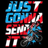 Just Gonna Send It Dirt Bike Mx Biker Rider Motocross Cooling Performance Crew T-Shirt