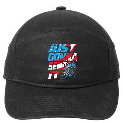 Just Gonna Send It Dirt Bike Mx Biker Rider Motocross 7-Panel Snapback Hat