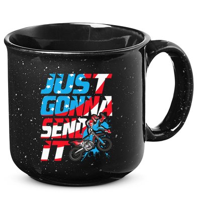 Just Gonna Send It Dirt Bike Mx Biker Rider Motocross 15oz Campfire Ceramic Mug