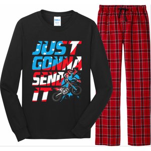 Just Gonna Send It Dirt Bike Mx Biker Rider Motocross Long Sleeve Pajama Set