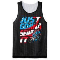 Just Gonna Send It Dirt Bike Mx Biker Rider Motocross Mesh Reversible Basketball Jersey Tank