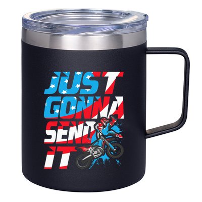 Just Gonna Send It Dirt Bike Mx Biker Rider Motocross 12oz Stainless Steel Coffee Mug