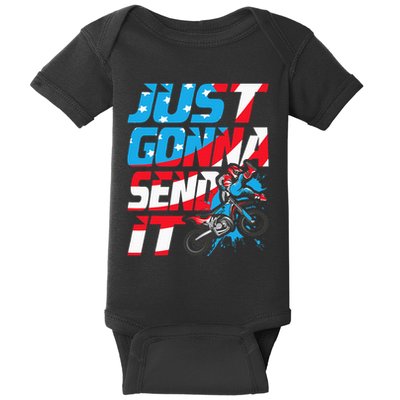 Just Gonna Send It Dirt Bike Mx Biker Rider Motocross Baby Bodysuit