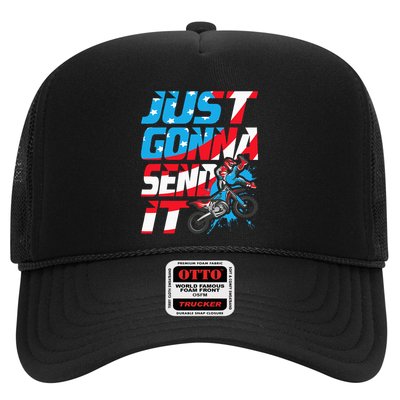 Just Gonna Send It Dirt Bike Mx Biker Rider Motocross Trucker Hat