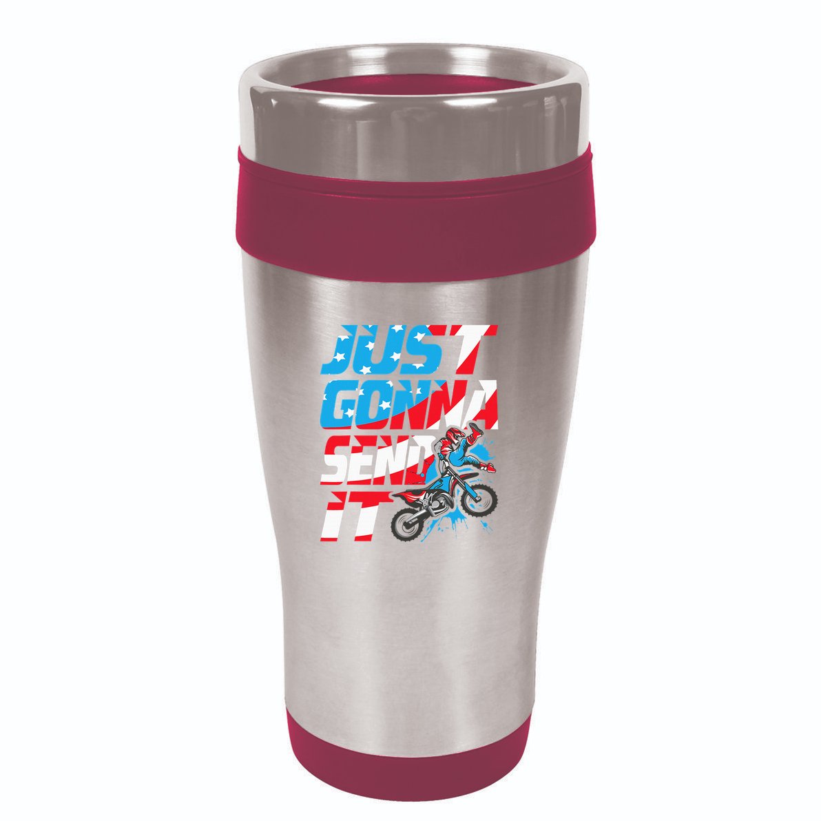 Just Gonna Send It Dirt Bike Mx Biker Rider Motocross 16oz Travel Tumbler
