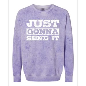 Just Gonna Send It Motocross Mountain Bike Ski Snowboard BMX Colorblast Crewneck Sweatshirt