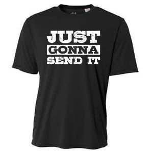 Just Gonna Send It Motocross Mountain Bike Ski Snowboard BMX Cooling Performance Crew T-Shirt