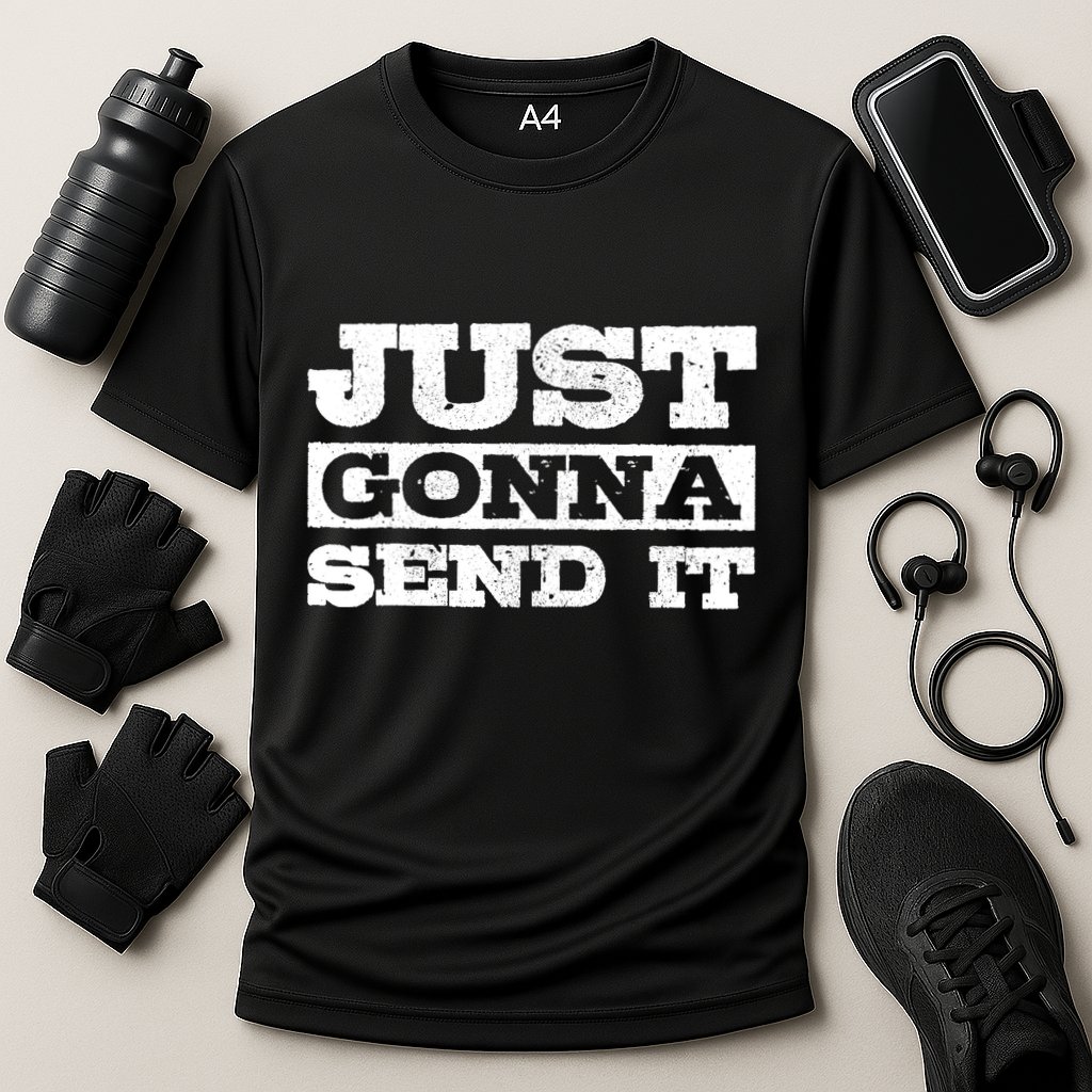 Just Gonna Send It Motocross Mountain Bike Ski Snowboard BMX Cooling Performance Crew T-Shirt